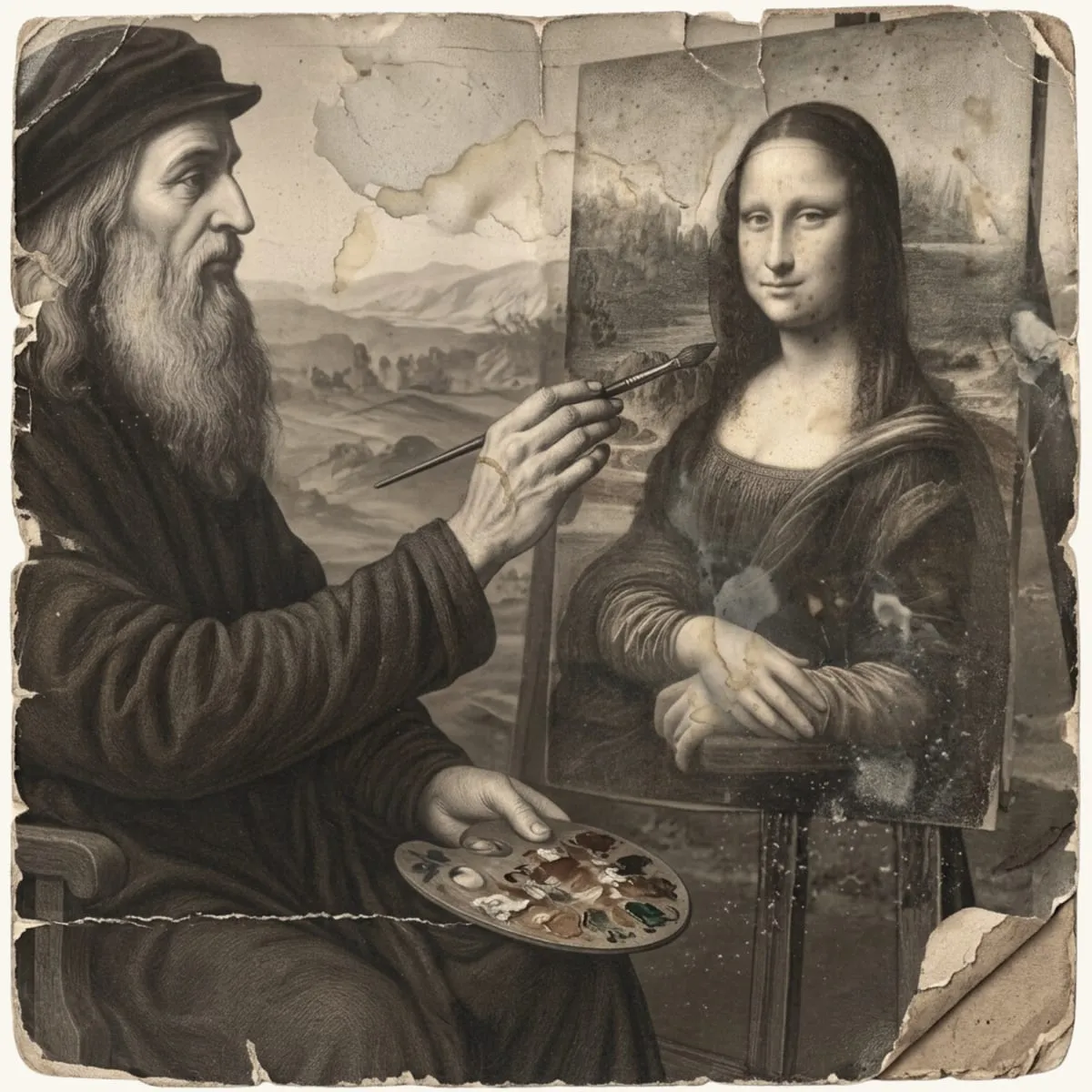 Mona Lisa as it was, before it was brought back