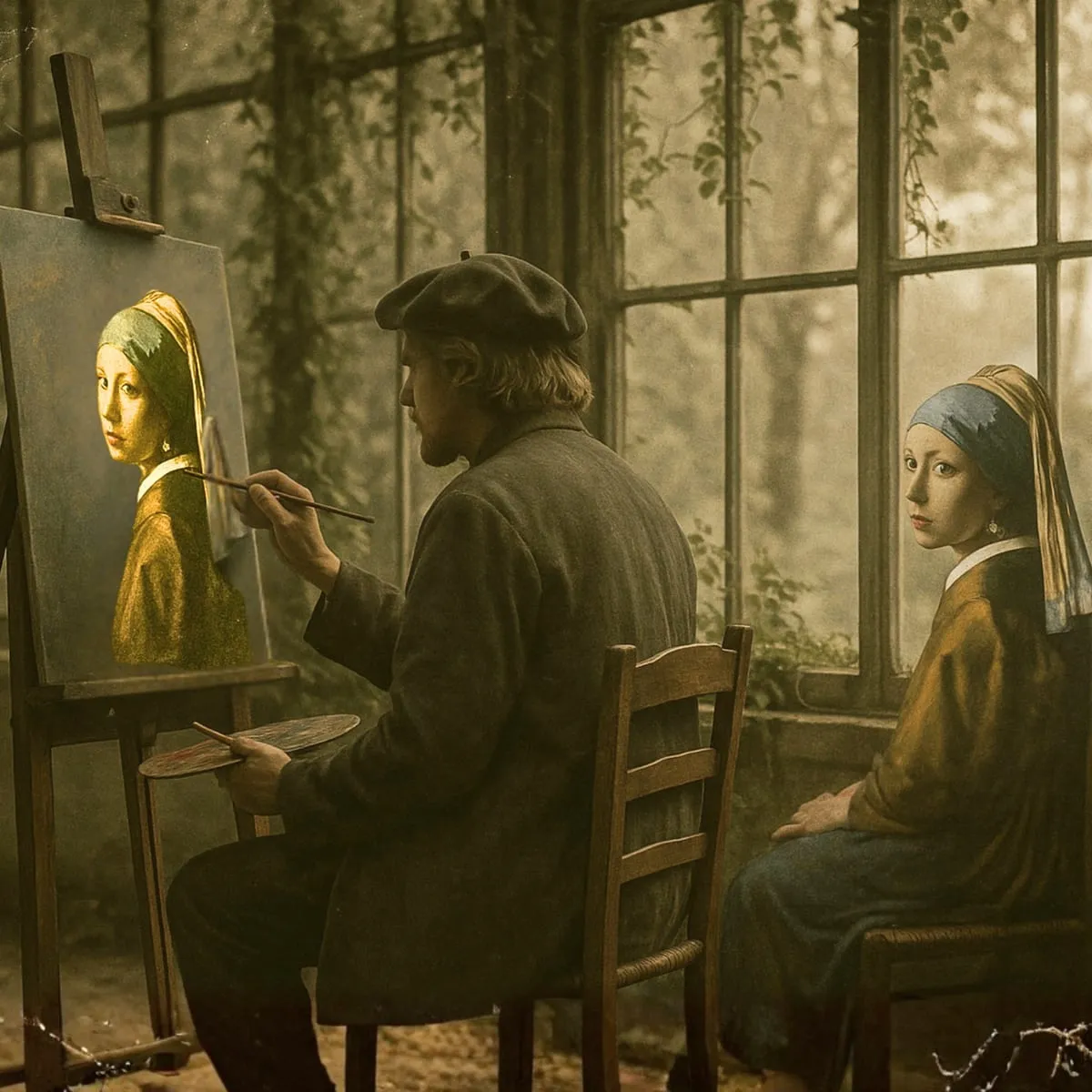 Girl with a Pearl Earring as it was, before it was brought back