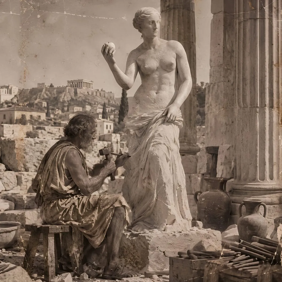 Venus de Milo as it was, before it was brought back